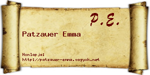 Patzauer Emma névjegykártya